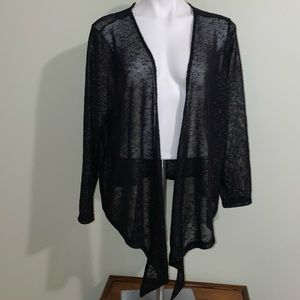 Black high-low sweater